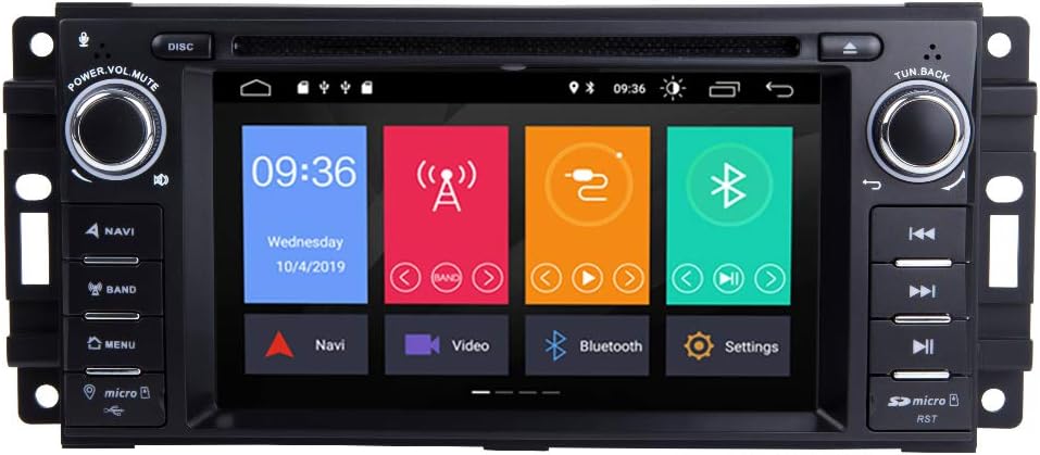 ZLTOOPAI Android 10.0 Car Radio Car Stereo GPS Navigation for Dodge Ram Challenger Jeep Wrangler JK Single Din Head Unit Support Screen Mirror WiFi OBD2 Steering Wheel Control Car DVD Player