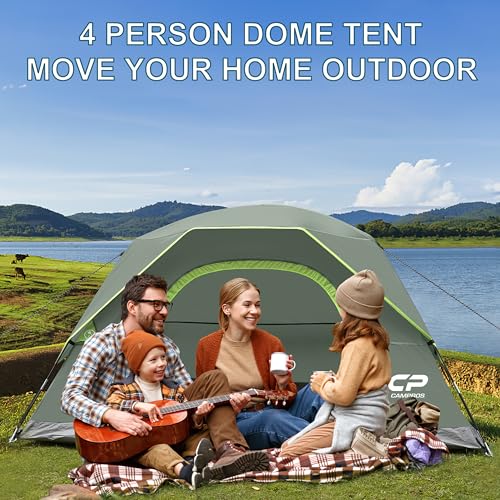 Image of CAMPROS CP Tents for Camping 2 /4 /6 Person, Waterproof Windproof Dome Tent