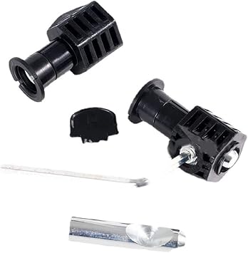 Toilet Fixing Kit Universal Fixing Screws Set for Wall-Mounted Toilet Stainless Steel Fixing Hinges Oilet Lid Screws Easy to Use Black