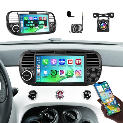 Autoradio GPS Fiat 500 pour connecter votre iPhone sans fil en voyage