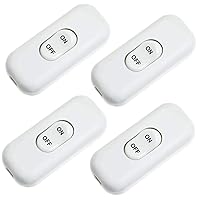 Vista 11 de Interruptor de Cable en Línea, PLUSPOE Interruptor de Lámpara de Control DPST de Encendido-Apagado para Lámpara de Mesa de Dormitorio Luces LED