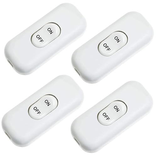 Miniatura 22 de Paquete de 2 interruptores de cable en línea, interruptor de control de lámpara de encendido/apagado para dormitorio, lámpara de mesa, cable