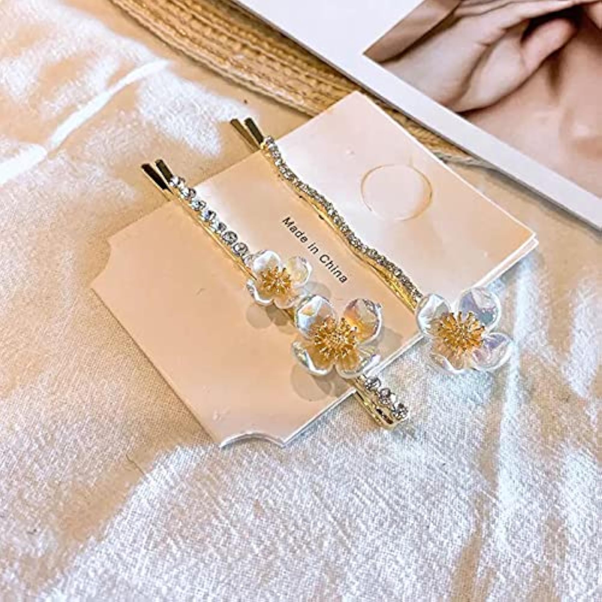 Flower Design Metal Hair Clips Set for Women