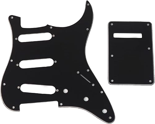 Miniatura 59 de SAPHUE TL Pickguard - Agujero de recogida de bobina individual de 3 capas, agujero de 8 tornillos, placa de rascar para guitarras eléctricas