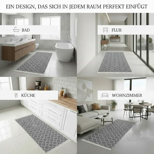 Küchenläufer Jimri Teppich für Wohnzimmer, Schlafzimmer und Flur