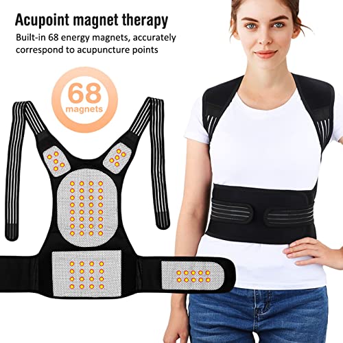 Aofit Self-Heating Full Back Brace With 68 Magnets For Pain Relief (Large) #TOP1