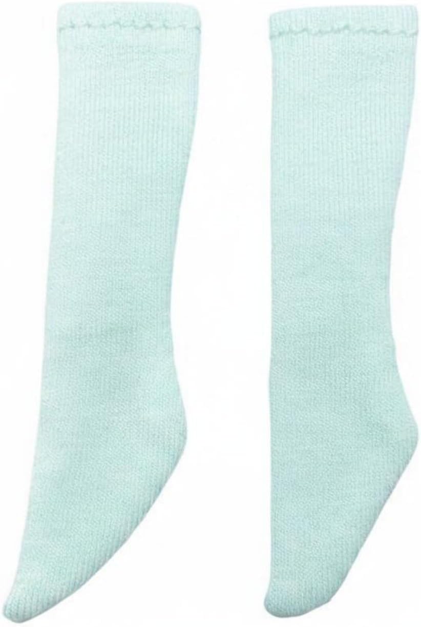 Doll Cotton Socks Ribbed Knee-high Textile Accessories Soft Cotton Essential Suitable for Doll Wardrobe Collectors Styling Home Decoration, Light Green