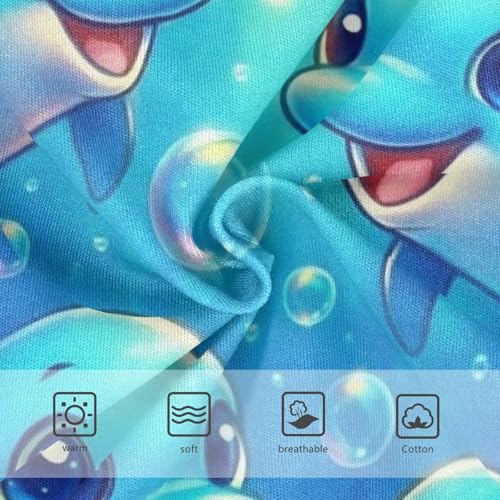 Girls Underwear Toddlers 2t Cotton Little Girl Panties Artistic Briefs Girls Undies Cute Dolphins Bubble Blue3