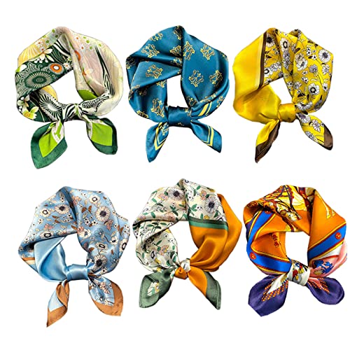 Woman's gift Christmas gift 圣诞礼物 新款真丝丝巾 减龄洋气 时尚小方巾 印花多功能桑蚕丝丝巾2