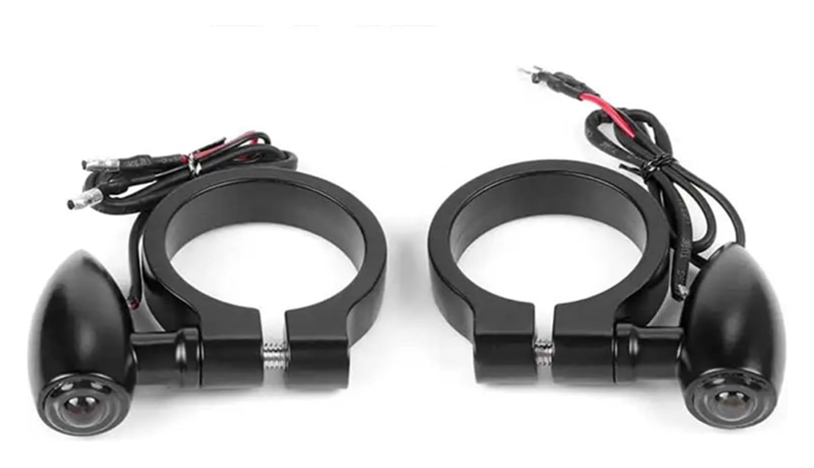 Indicatore di direzione Moto 12V Moto Freccia Indicatore di Direzione Lampada Luci Lampeggiante Installazione(2pcs Black)