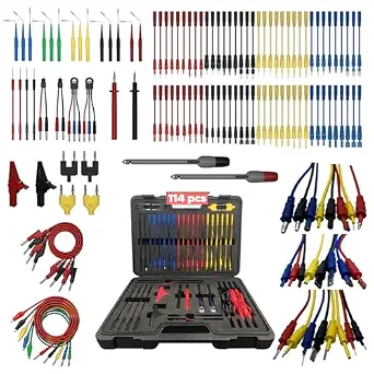Multimeter Test Leads Kit 114PCS Electrical Diagnostic Tool for Automotive and Electronics