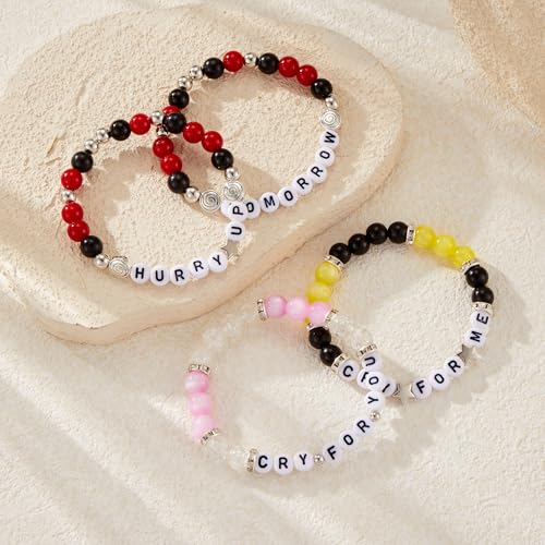 Punk Hurry Up Bracelet Cry for Me Concert Outfit Match Bracelet for Fans Gift Women Men2