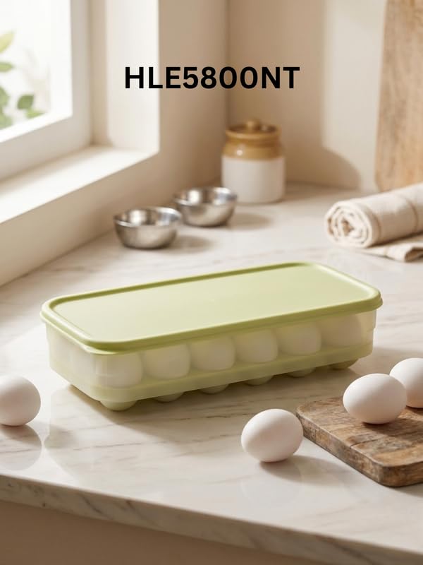 Image of LocknLock Egg Storage Box for Fridge (Holds 12 Eggs) | Airtight & Leakproof Egg Tray with Lid | BPA-Free Refrigerator Egg Organizer Container