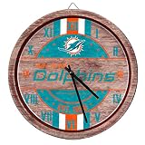 FOCO Miami Dolphins NFL Barrel Wall Clock