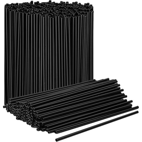 Pitillos plásticos negros 21 cm 500-pack STOBAZA miniatura 1