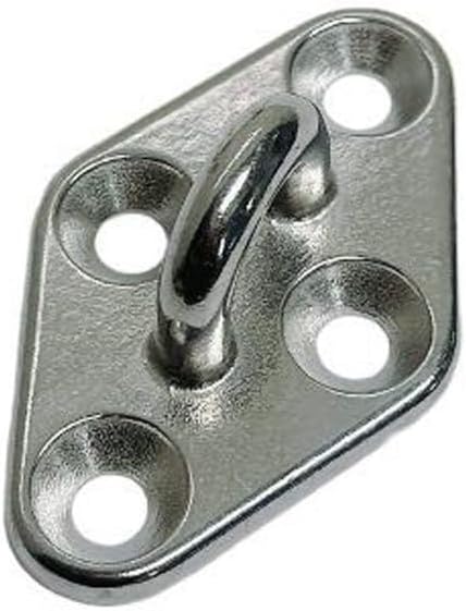 4 Pc Marine Stainless Steel T304 11/32" Diamond Pad Eye Welded Eye Pad Lift Rig