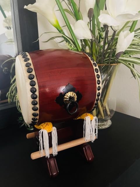 Japanese Taiko Drum Set with Stand, 6in Diameter, Percussion Instrument