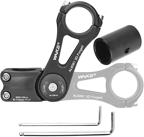 BESNIN Adjustable Bike Stem 0-90 Degree 25.4mm 31.8mm Universal for Handlebar 145mm stem OR 110mm Bike stem, Adjustable MTB Stem Mountain Bike Stem