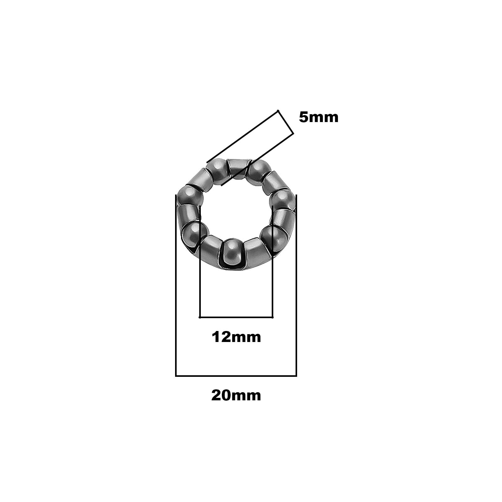 eMagTech 8pcs Bike Ball Bearing Retainer 7 Balls Bicycle Repair Accessories Ball Bearing Cage Bicycle Ball Bearing for Bike Front Wheel Ball Bearing Bracket - Image 4