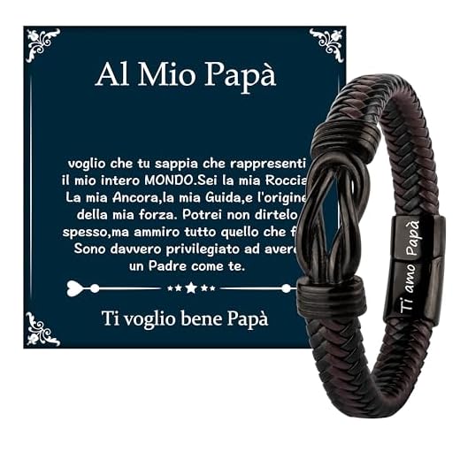 Merclix Regalo papà Natale Bracciale Uomo Papà Idee Regalo Regali per Papà Regalo Papa Compleanno Regalo Papa Natale Regalo Natale Papà Festa Del Papa Idee Regalo