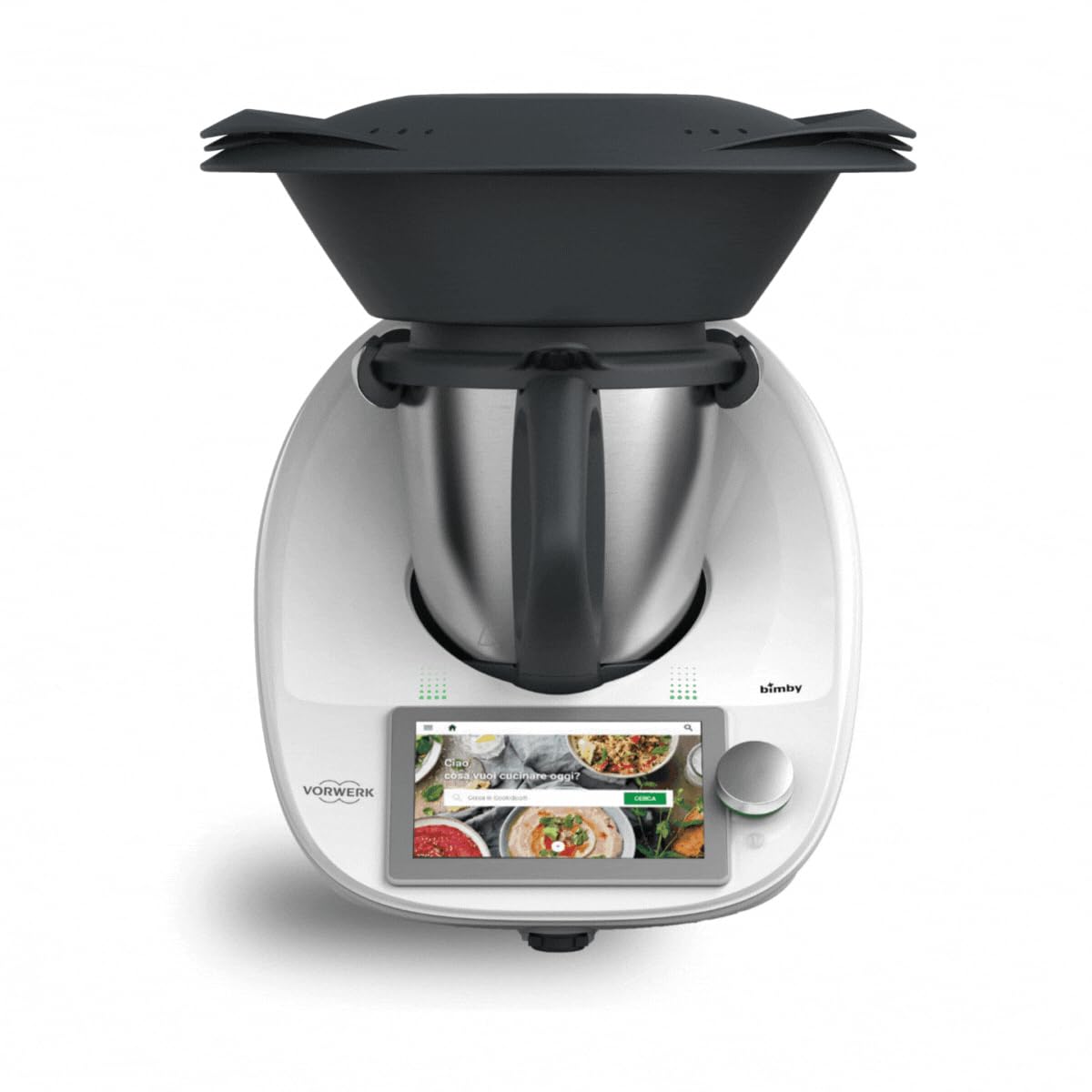 VORWERK BIMBY TM6 ORIGINALE – Robot da Cucina Multifunzione con Display Touch, Cookidoo® Integrato, Varoma e Cottura Guidata – Assistenza e Garanzia incorporate (Rigenerato Come Nuovo)