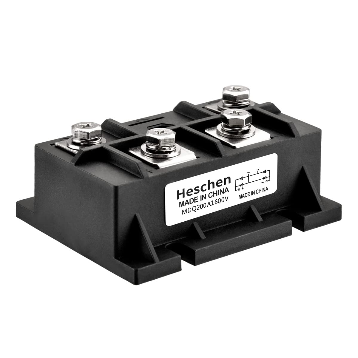 Heschen jednofazowy prostownik mostka MDQ-200A 200A 1600 V 4 zaciski śrubowe