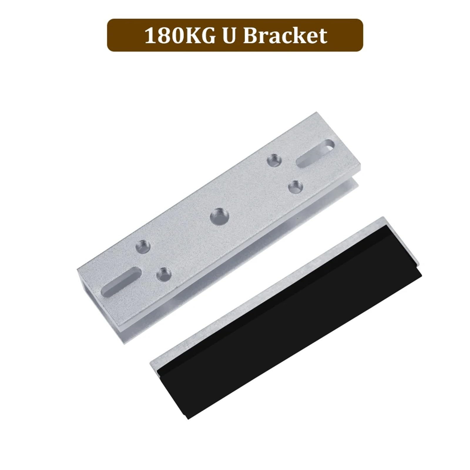 Cerradura magnética de 180 KG/280 KG con soporte en forma de L/U/ZL for puerta de vidrio sin marco for de bloqueo de seguridad de control de acceso(180KG U)