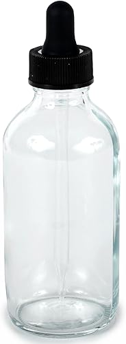 Miniatura 7 de Vivaplex, Botellas de vidrio transparentes de 4 onzas, con cuentagotas de vidrio - Paquete de 2