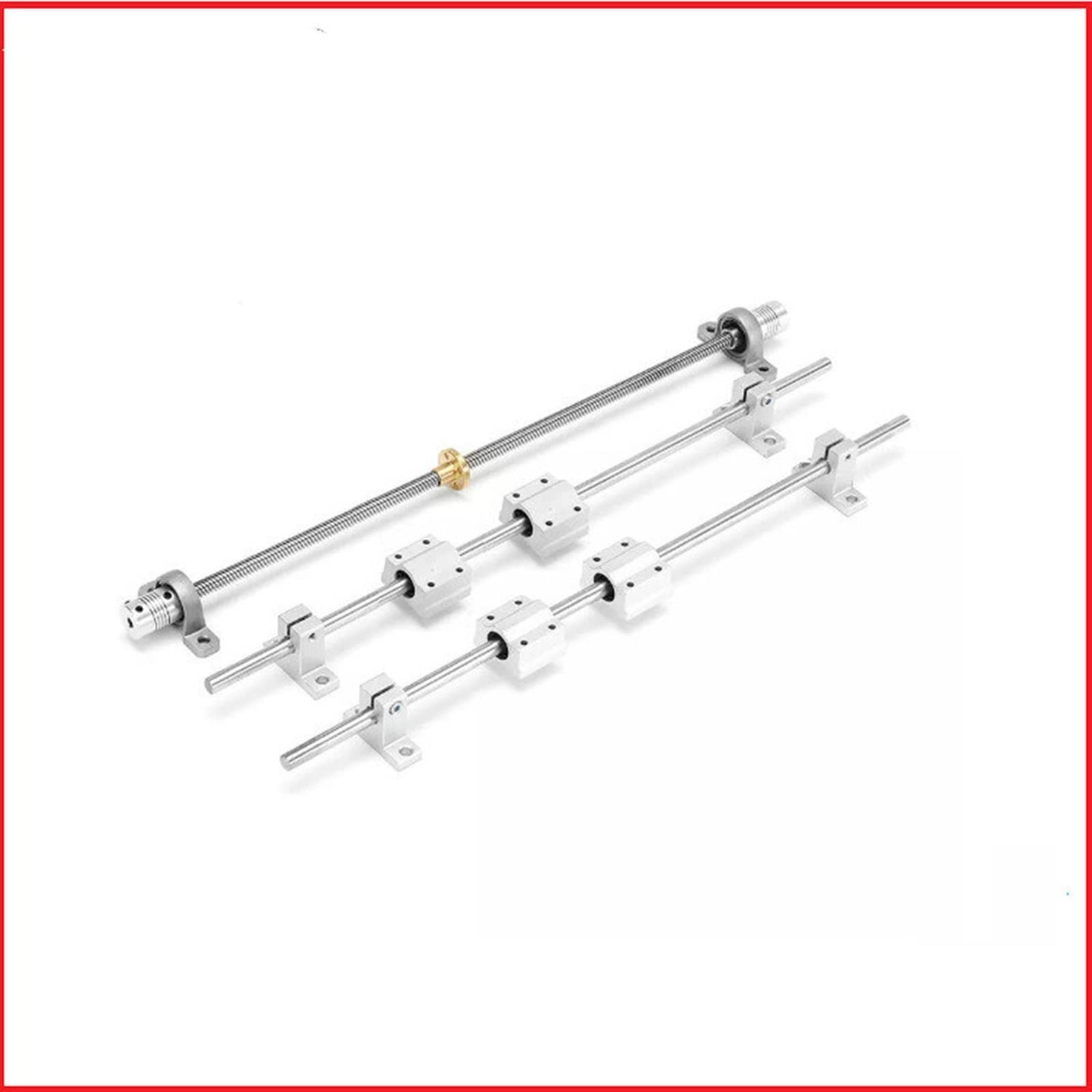 Combinación Industrial, Juego De Guía Lineal De Tornillo T8, for CNC, Tornillo De Acero Inoxidable Y Aluminio(200mm)