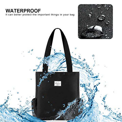 Image of KAMO Floral Tote Bag - Waterproof Lightweight Handbags Travel Shoulder Bag for Hiking Yoga Gym Swimming Travel Beach