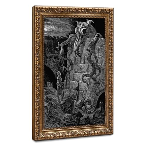 Impression toile Gustave Doré Monstre Gnarled, cadre suspendu haute finition