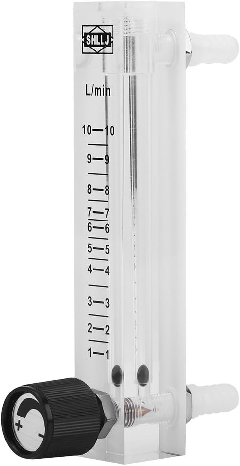 Gas Flow Meter, LZQ-7 Flow Meter 1-10LPM Flow Meter with Control Valve for Oxygen/Air/Gas