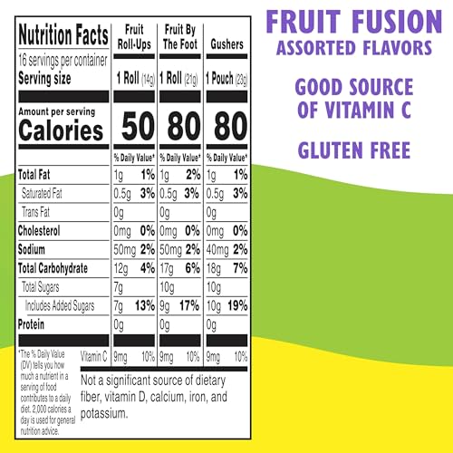 image for Fruit by the Foot Snacks Variety Pack - Fruit Roll-Ups, Gushers, Glute