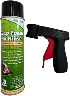 Nu-Calgon 417175 Evap Foam No Rinse Evaporator Coil Cleaner + Can Gun Tool Aerosol Sprayer