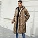 Men's Faux Fur Coat Long Heavyweight Furry Parka Overcoat Winter Fleece Warm Luxury Fur Jackets Thick Thermal Lined Cardigan Outwear Fashion Fluffy Faux Fur Open Front Costume