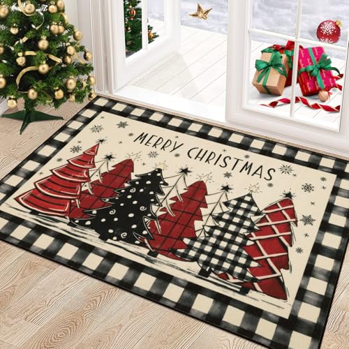 Pauwer Christmas Door Mat Indoor Entrance 32