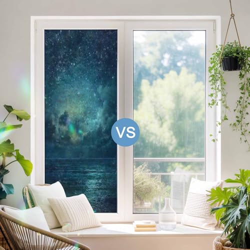 Película decorativa para privacidad en ventana 17.7x39.3 pulgadas miniatura 2