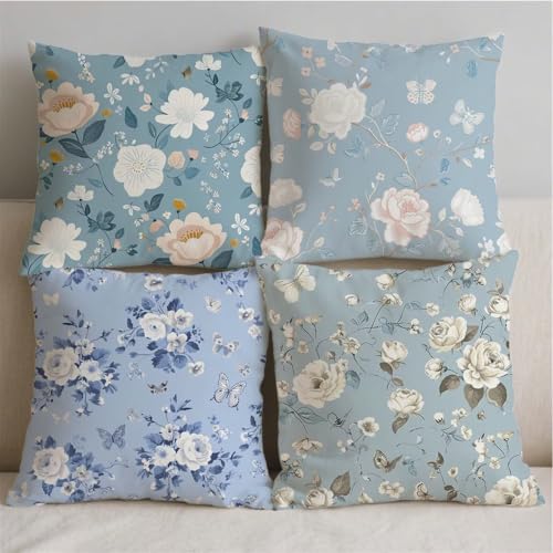 Housse de coussin 80x80cm effet lin avec fermeture invisible