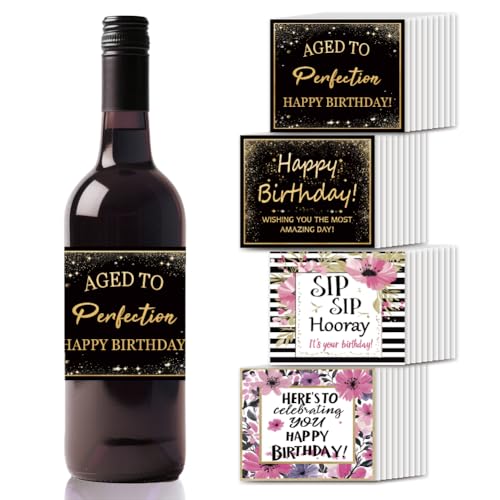 Étiquettes bouteille de vin autocollantes | Stickers noirs et dorés pour vase et carafe