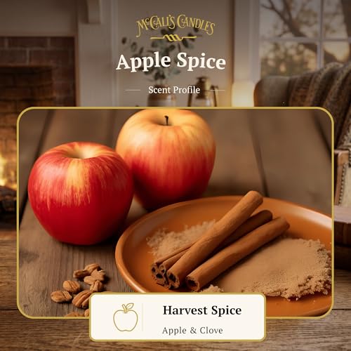 Image of McCall's Candles | Apple Spice | Scented Wax Melt | Warm Baked Apple, Nutmeg & Cinnamon | 6-Piece Break-Apart Bar | 12-24 Hours Per Wedge | Poured in the USA | 5.5 oz