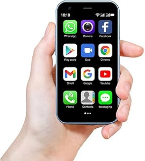 Mini 3G Smartphone Unlocked, 3.0" HD Android Dual Sim Quad Core Face ID Mini Premium Child Small Cell Phone World's Smallest Student Pocket Cellphone, 2+16GB Blue