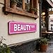 Blvd Decorative Sign, 4x16 Inch (10x40cm) Pink Aluminum Wall Decor, Beauty-Themed Sign for Makeup Room, Salon, Vanity Area & Beauty Enthusiast Decor