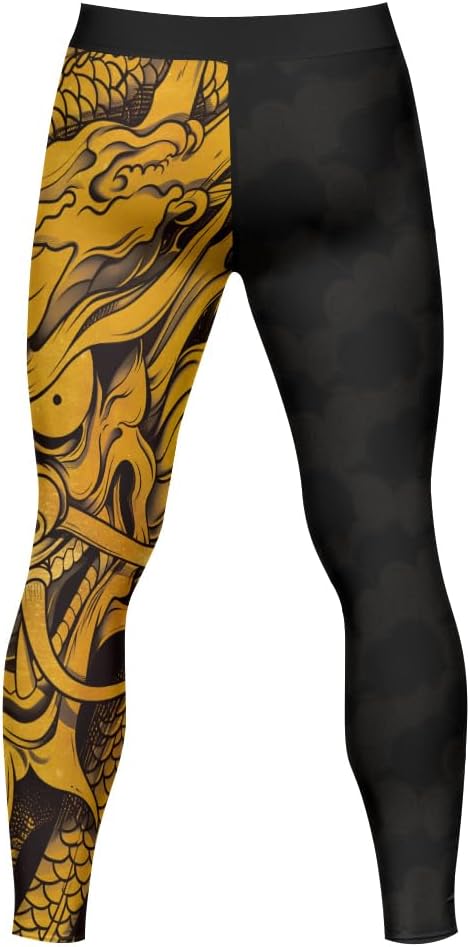 FORMONIES Samurai Men’s MMA Spats – Compression Grappling Pants for BJJ No-Gi Jiu Jitsu & Combat Training
