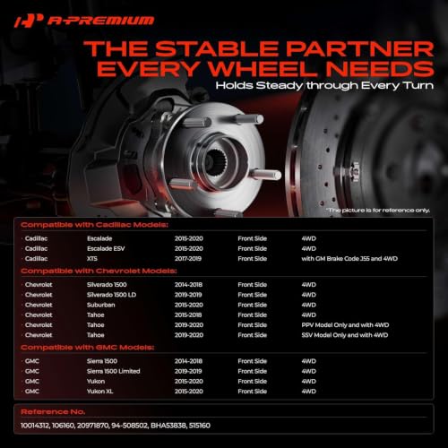 A-Premium Front Wheel Bearing Hub Assembly