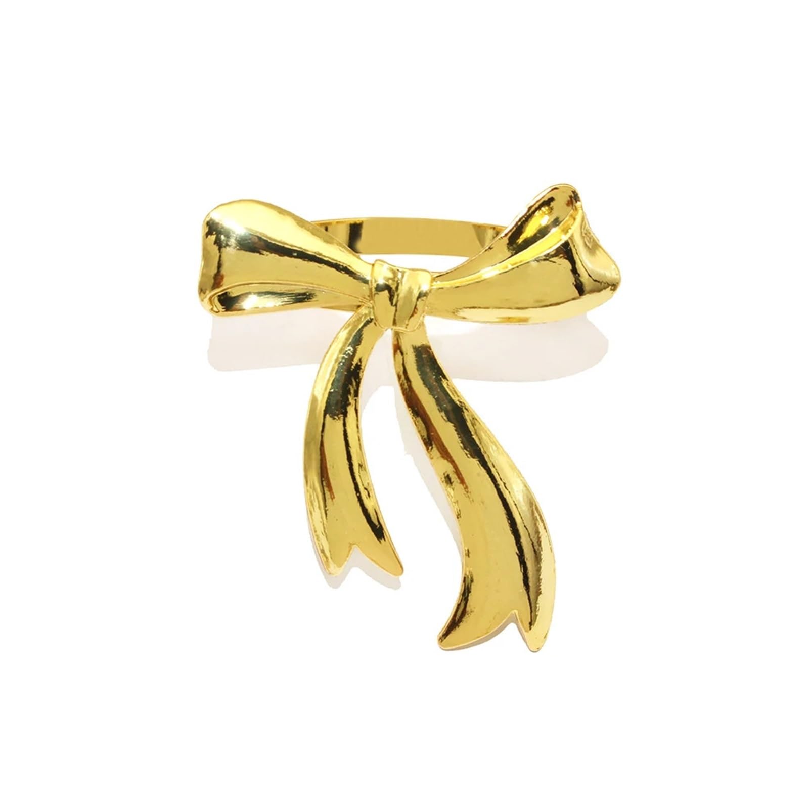 Table Decor Napkin Rings, Napkin Rings 24Pcs Metal Bows Gold/Silver Wedding Birthday Table Decor