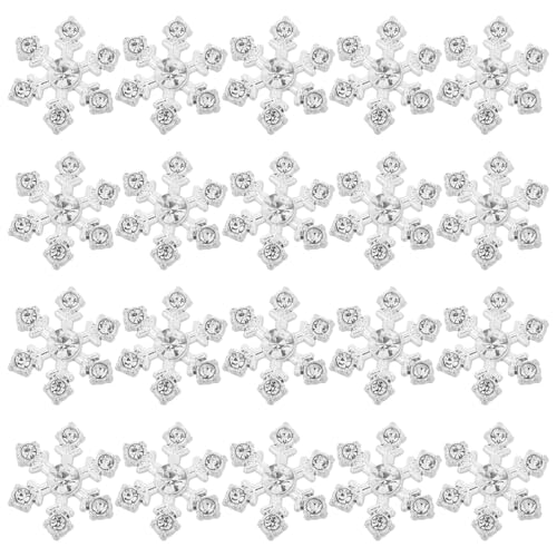 Copos de nieve pequeños para scrapbooking y proyectos navideños de invierno con pedrería 2