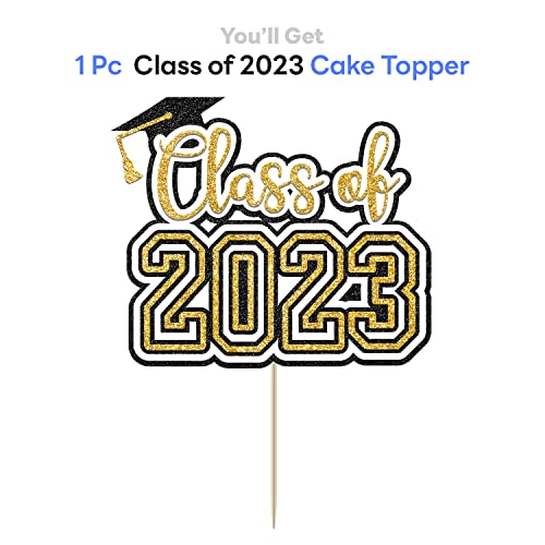 Glitter Class of 2023 Graduation Cake Topper #TOP9