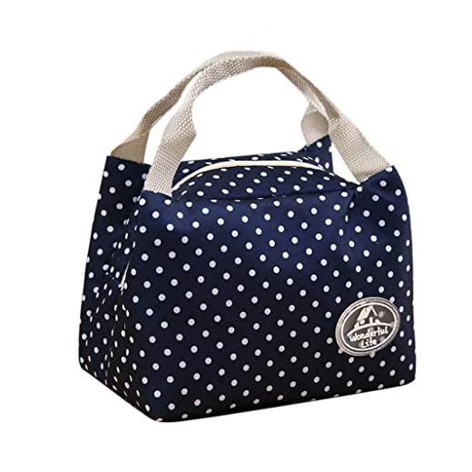 URIBAKY Bolsas TéRmica para Llevar Almuerzo Almuerzo Almuerzo IsotéRmico Caja De Comida con ImpresióN De Alimentos Nevera Botella