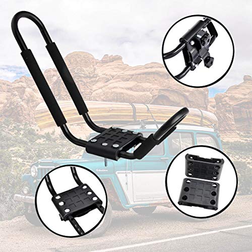 Barres de Toit Souples, Barres de Toit de Voiture Ovales Souples Portables Universelles EVA pour Barres de Toit Antidérapantes Planche de Surf Sup Kayak Canœës