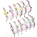 vamei 12 Pièces Bracelet Amitié pour Enfant Fille Bracelets Tressés Réglable Mignon Arc en Ciel Couronne Panda Licorne Bracelet Tissé Cadeau d'anniversaire